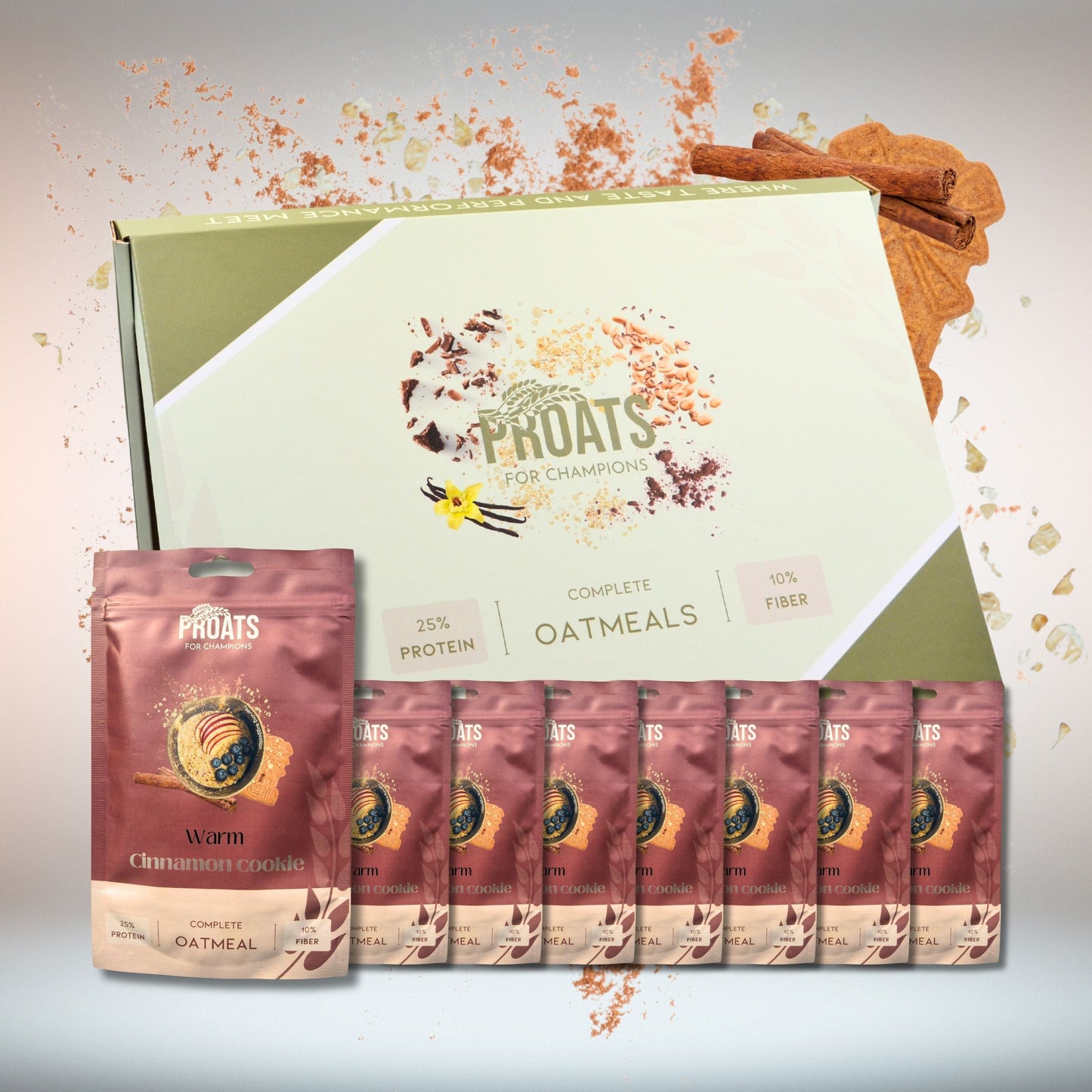 Portieverpakkingen Proteïne Oats (8 x 100gr) - Havermout - PROATS